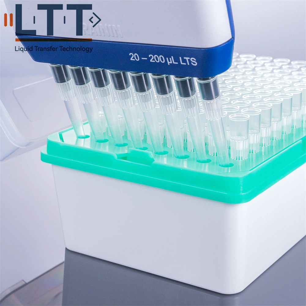 Disposable PP Material 20UL Transparent Pipette Tips (Without Filter in rack For Rainin LTS) Universal Dnase Rnase Free Plastic Micro Pipette Filter Tips