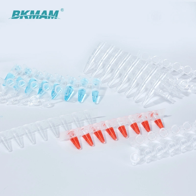 0.1ml 0.2ml Plastic Tube for PCR Lab Disposable Sterile PCR Strip Tube