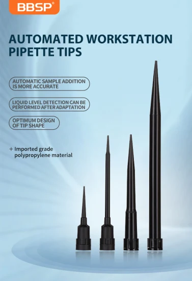 Black 50UL Conductive Filter Pipette Tips Sterilized Automation Conductive Pipette Tips 50UL